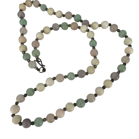 Vintage Beaded Necklace Rose Quartz Aventurine Amethyst Gemstone Natural 24" - Picture 14 of 15